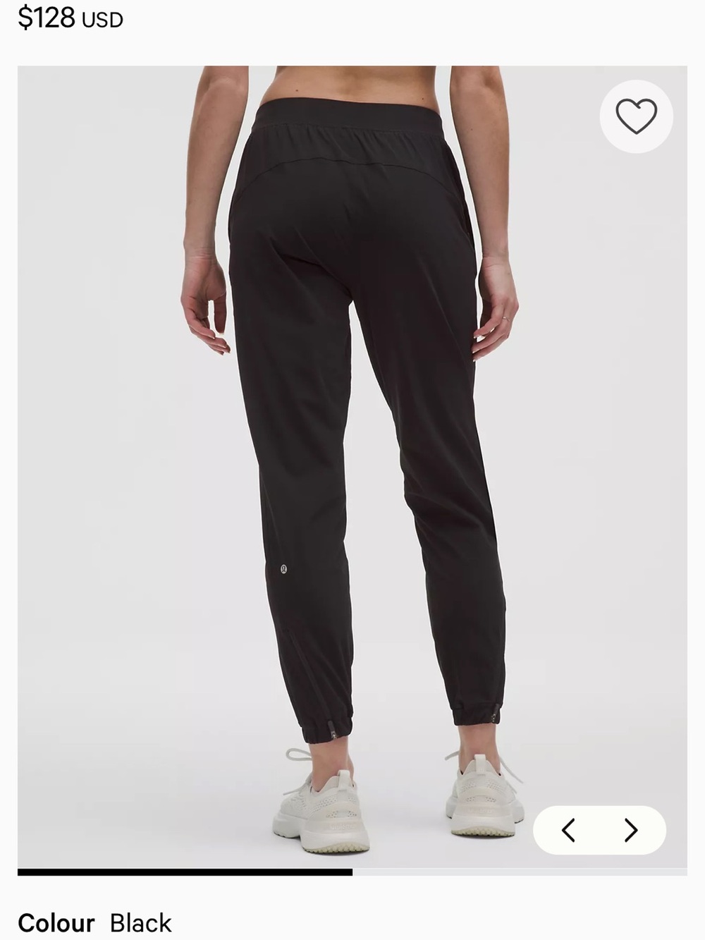 lululemon athletica Black Tapered Jogger Pants